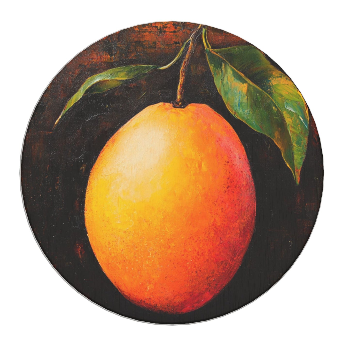 Vintage Orange Fruit Art Absorbent Coaster Set (6-Pack, 4in Round)